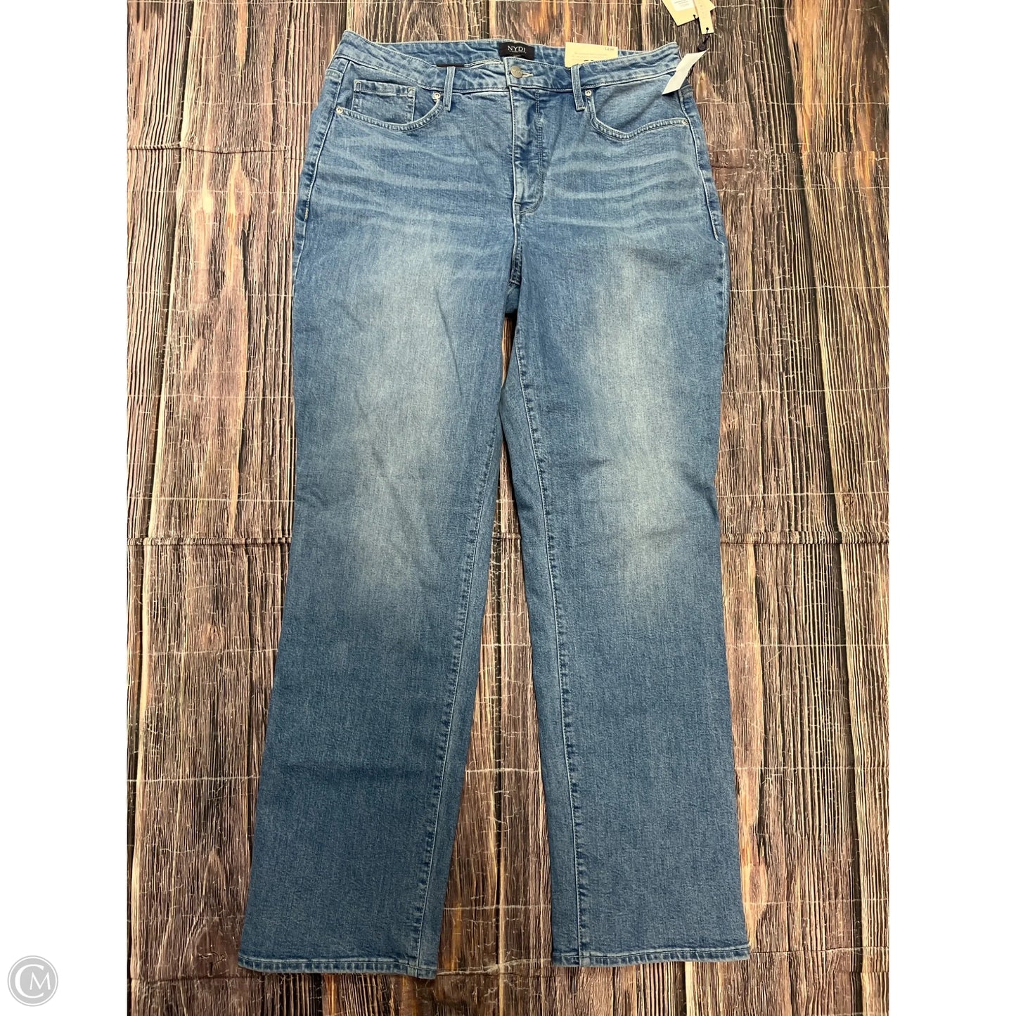Jeans Straight By Not Your Daughters Jeans In Blue Denim, Size: 14