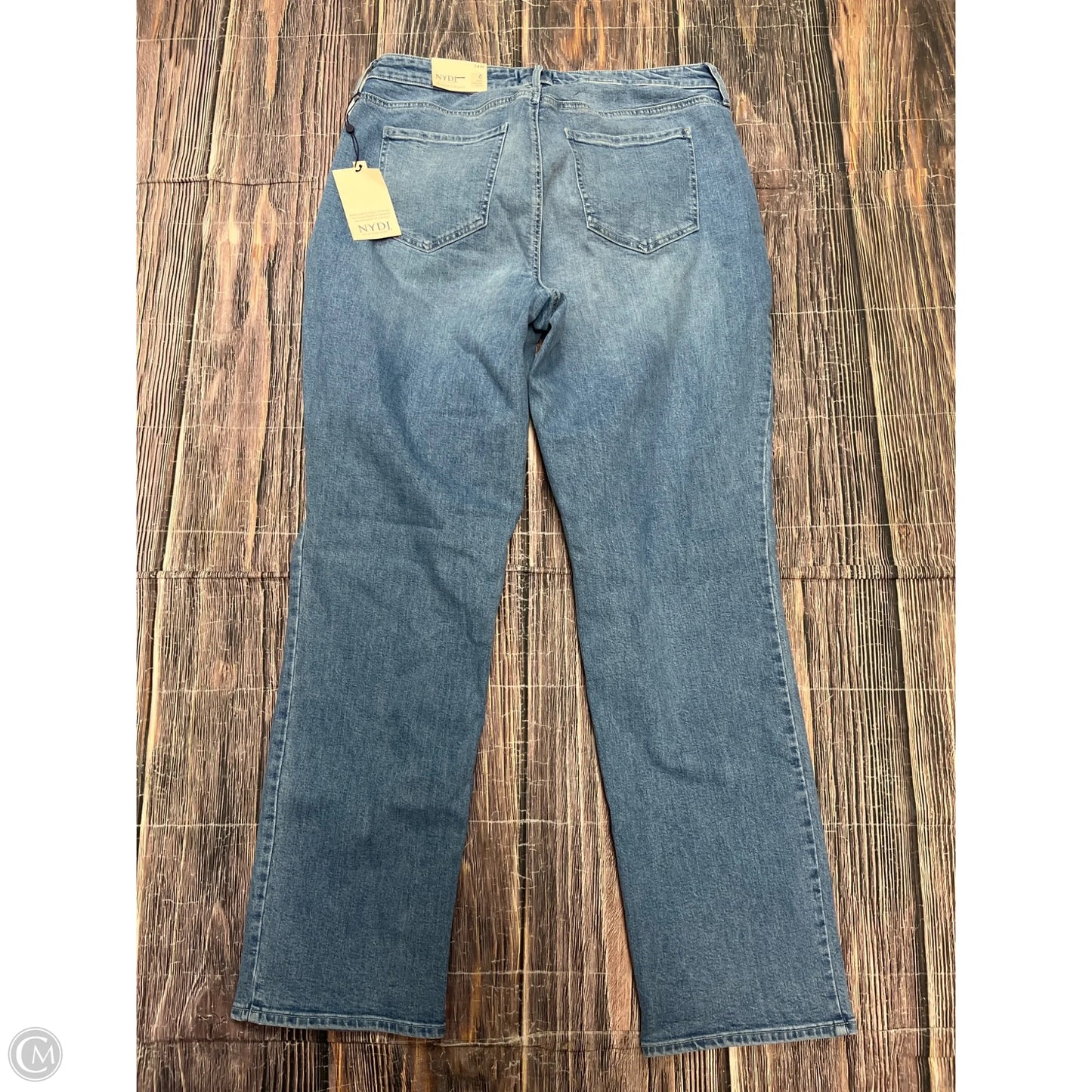 Jeans Straight By Not Your Daughters Jeans In Blue Denim, Size: 14