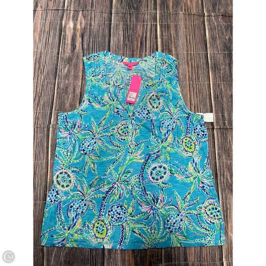 Tank Top Designer By Lilly Pulitzer In Blue, Size: 1x