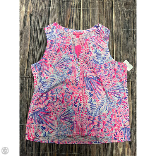 Top Sleeveless Designer By Lilly Pulitzer In Pink, Size: 1x