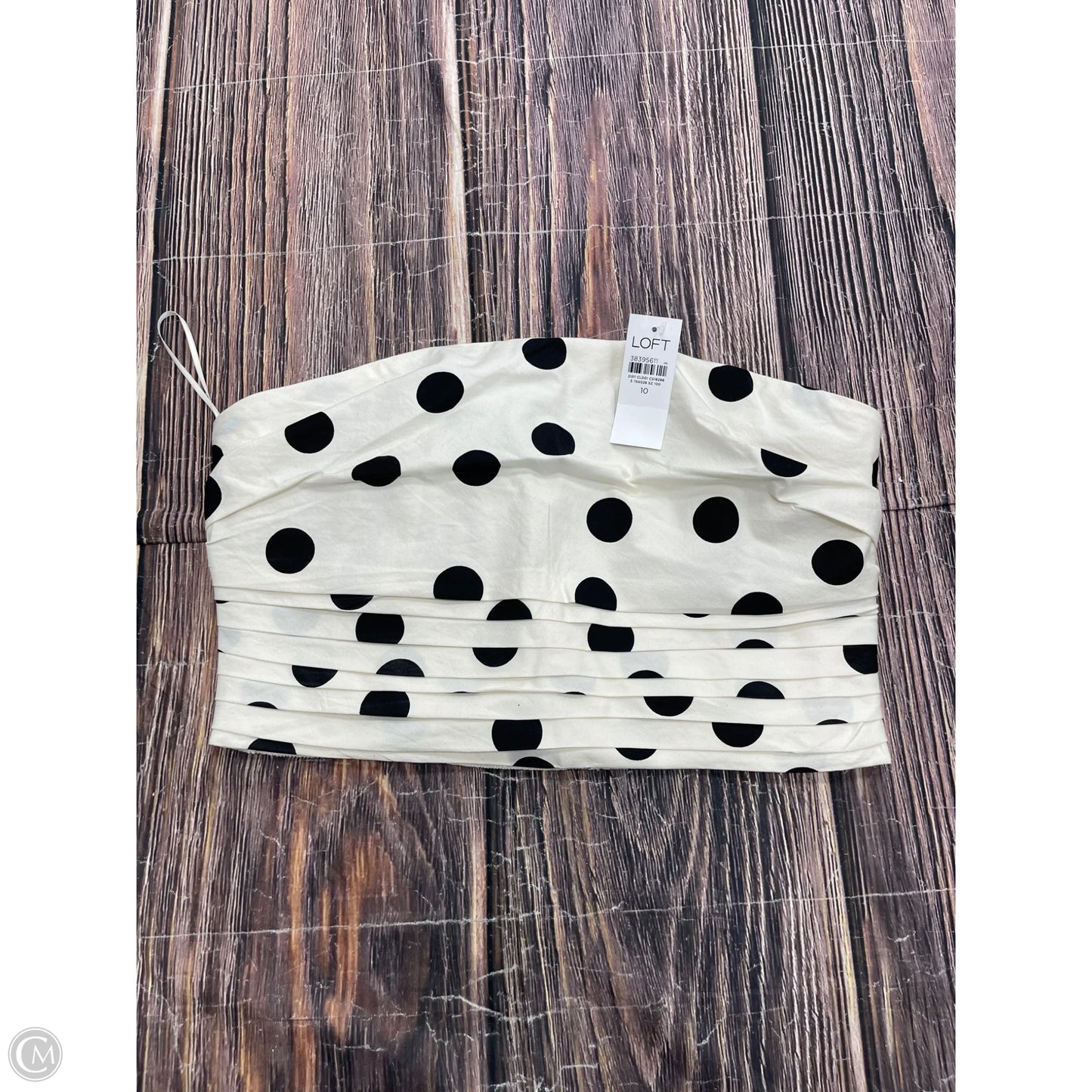Top Sleeveless By Loft In Polkadot Pattern, Size: 10
