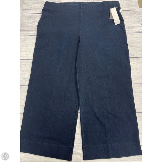 Jeans Wide Leg By Women With Control In Blue Denim, Size: 3x