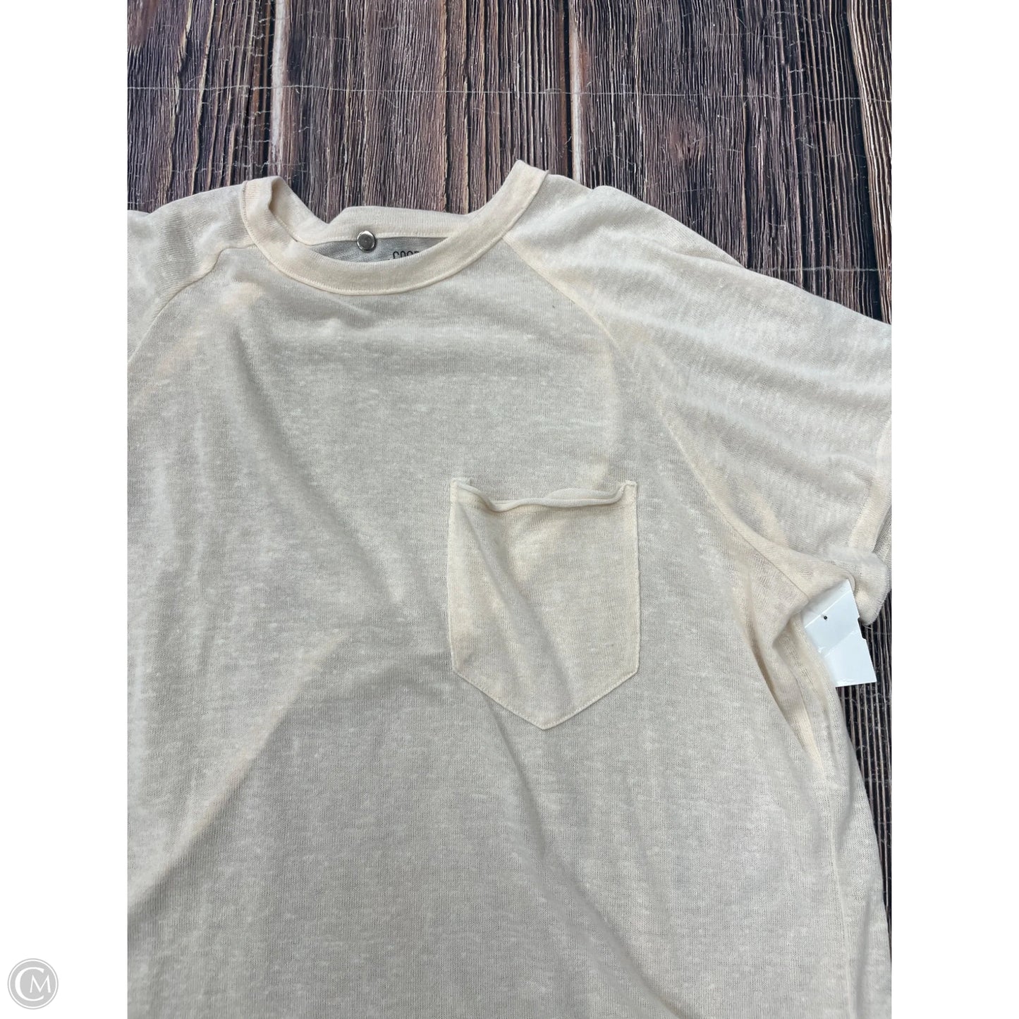 Top Short Sleeve By Good Hart In Cream, Size: M