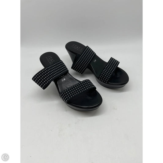 Shoes Heels Wedge By Clothes Mentor In Black, Size: 7.5