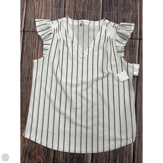 Top Short Sleeve By 89th And Madison In Striped Pattern, Size: L