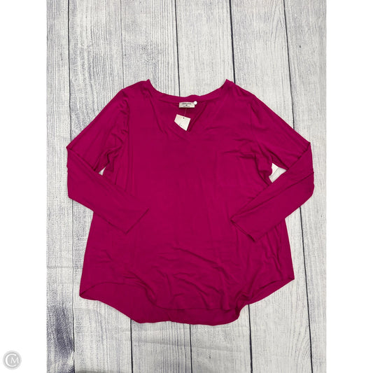 Top Long Sleeve By Zenana In Pink, Size: 3x