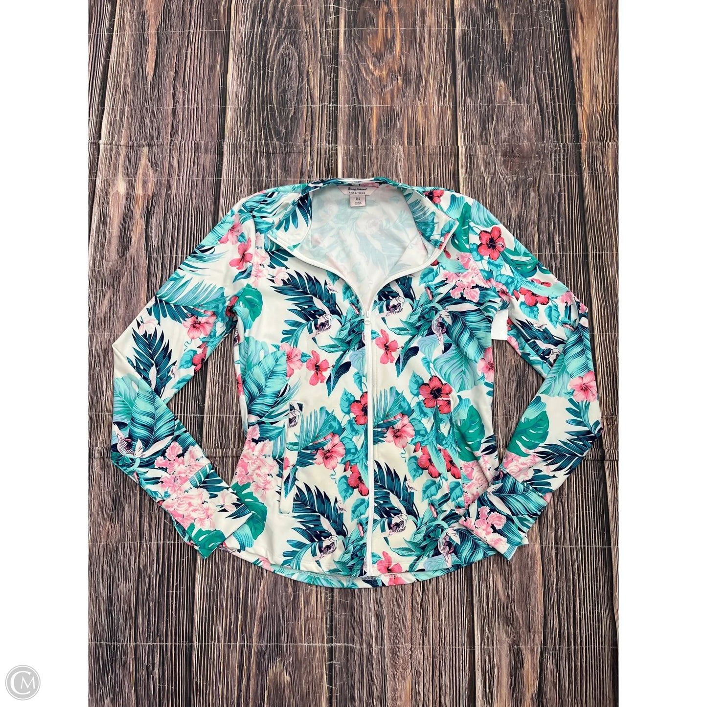 Athletic Jacket By Tommy Bahama In Floral Print, Size: S