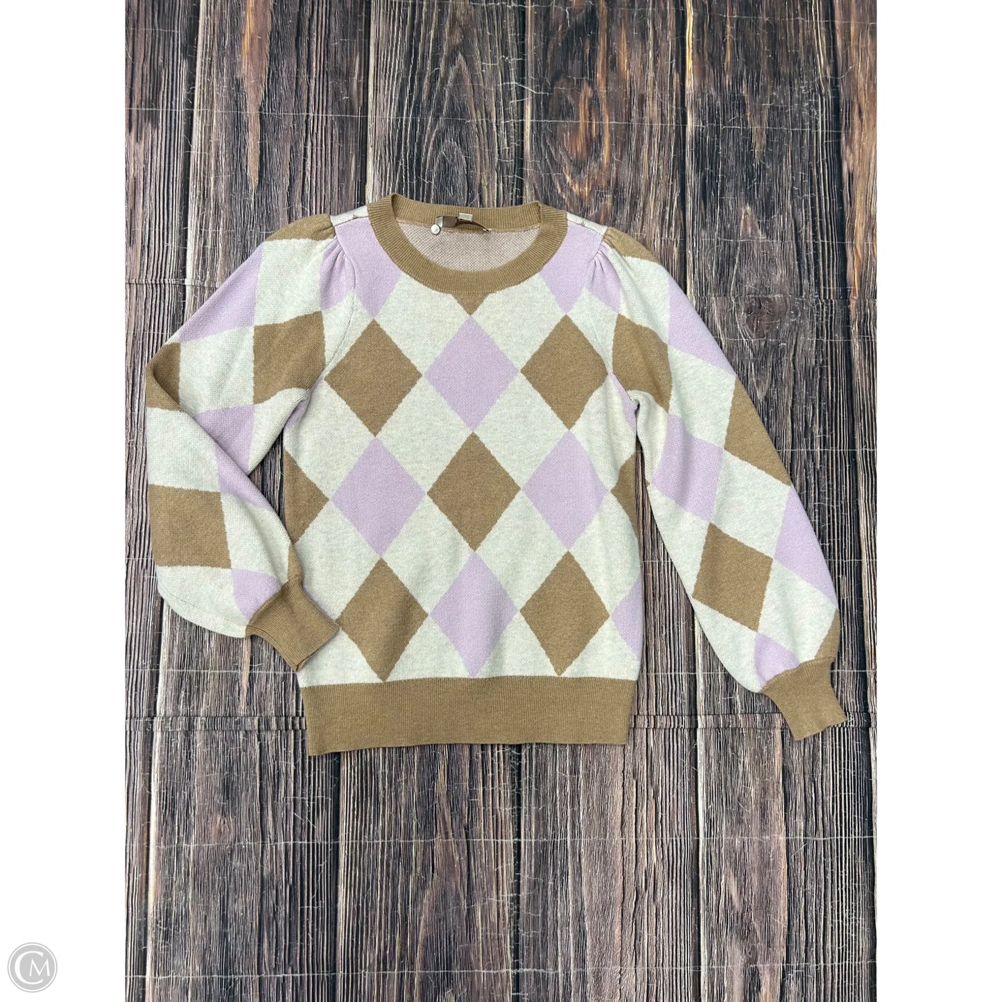 Sweater By Loft In Checkered Pattern, Size: Xs