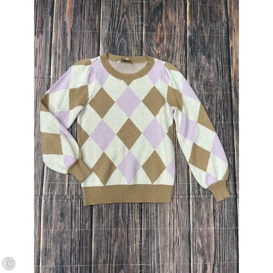 Sweater By Loft In Checkered Pattern, Size: Xs