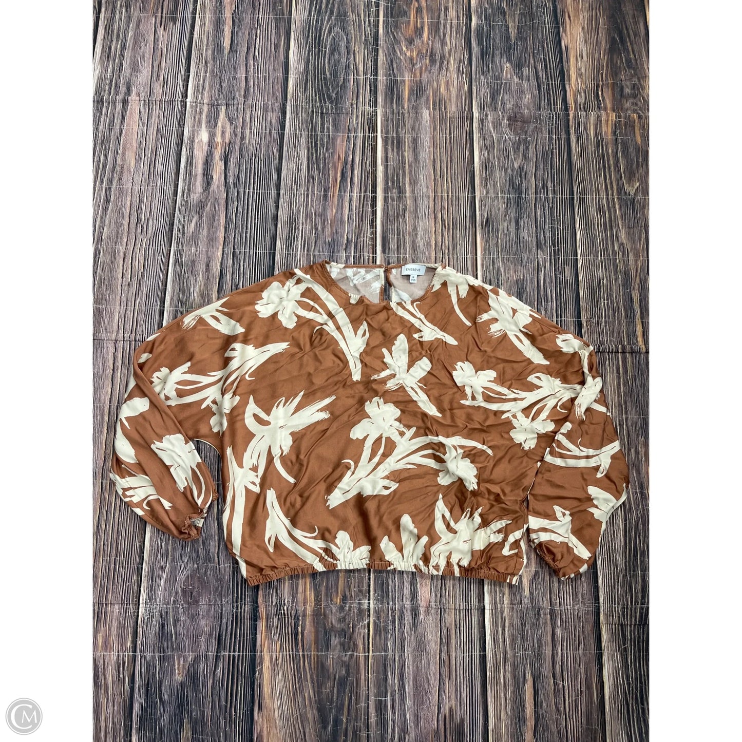 Top Long Sleeve By Evereve In Orange, Size: Xl