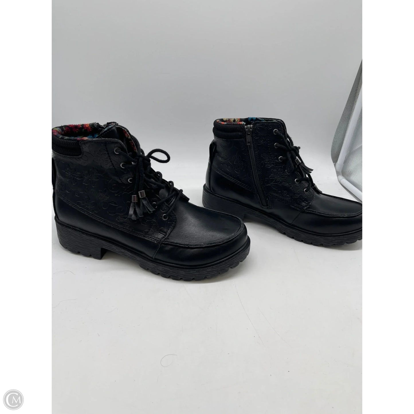 Boots Ankle Heels By Alegria In Black, Size: 10