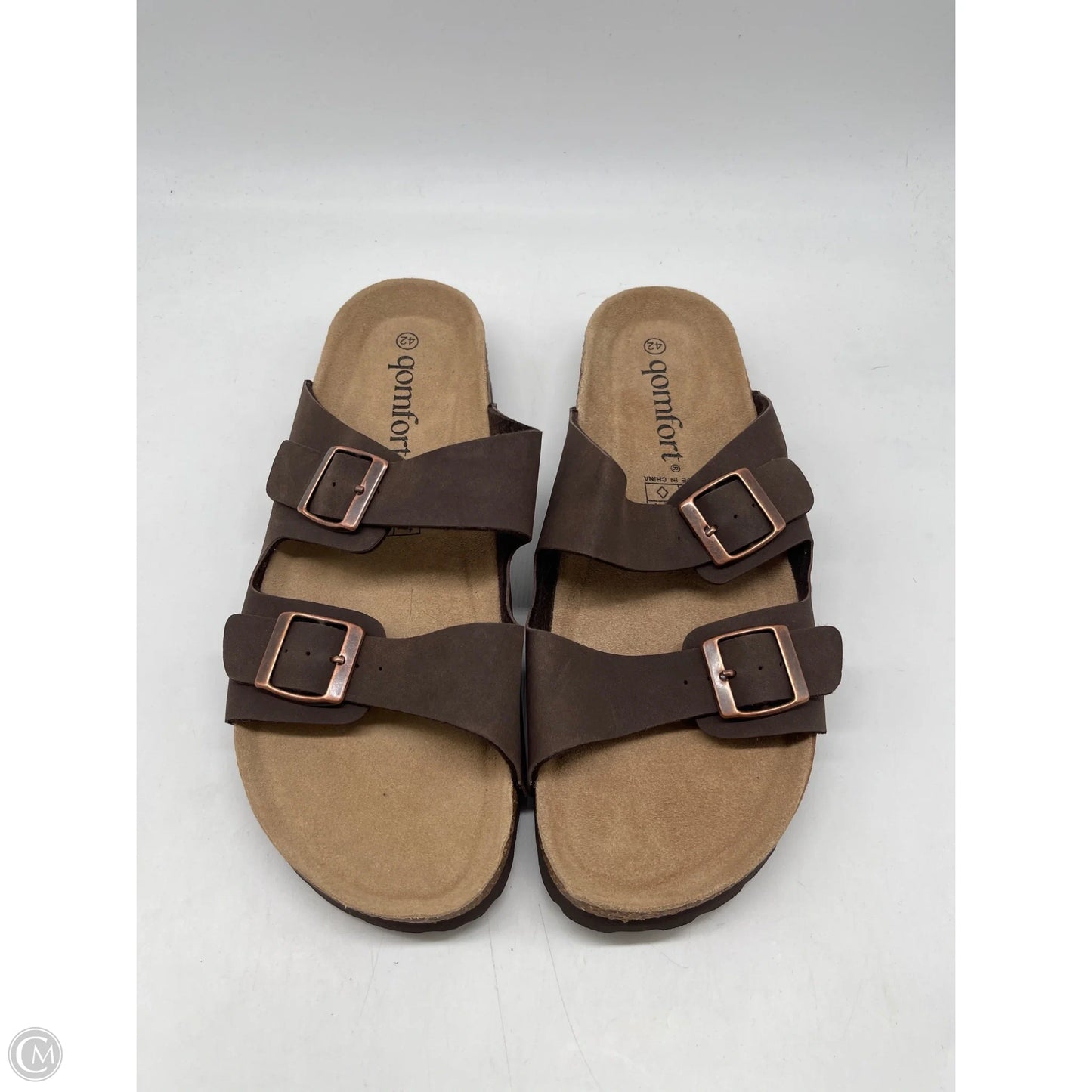 Sandals Flats By Clothes Mentor In Brown, Size: 10