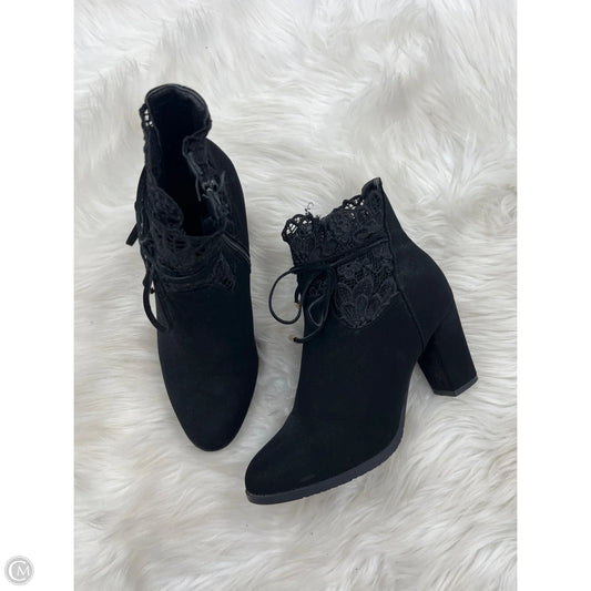Boots Ankle Heels By Venus In Black, Size: 10