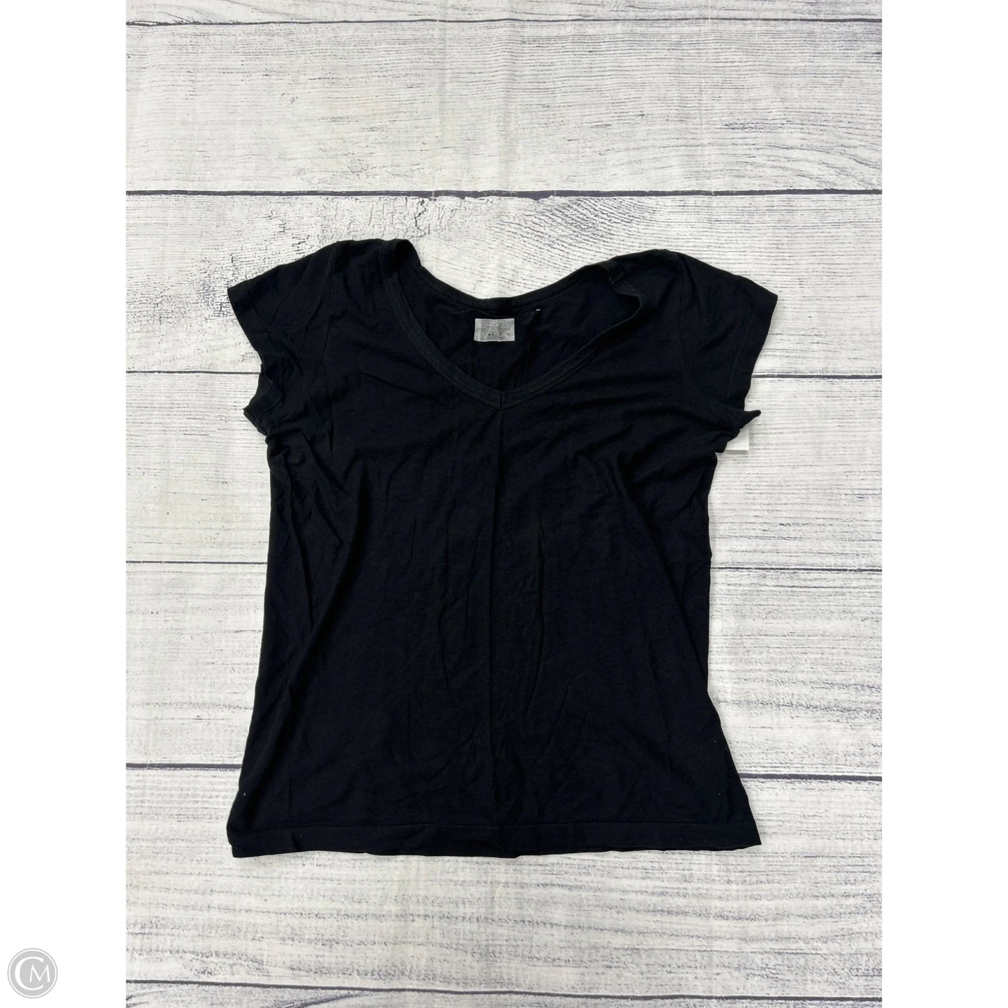 Athletic Top Short Sleeve By Athleta In Black, Size: M