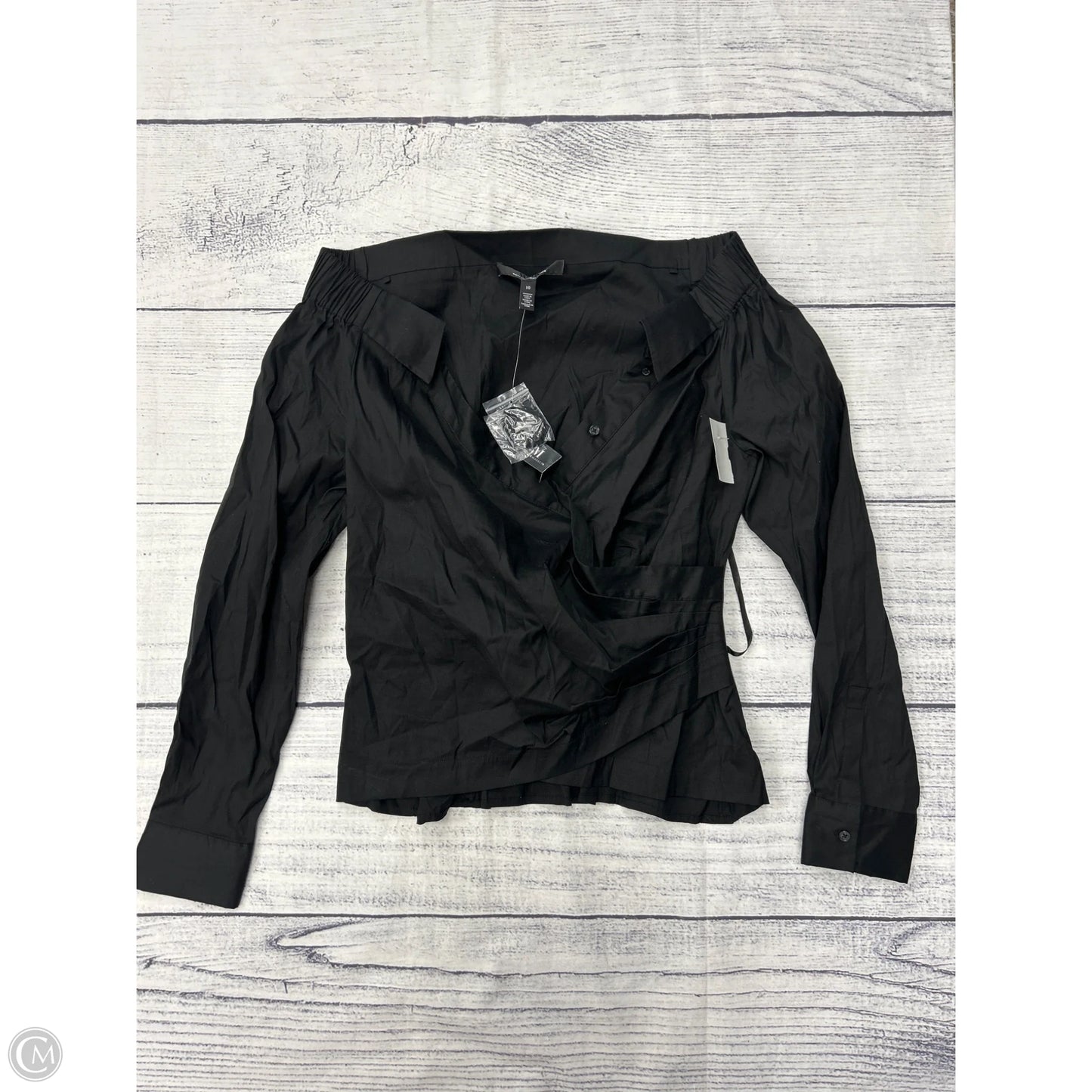 Top Long Sleeve By White House Black Market In Black, Size: 10