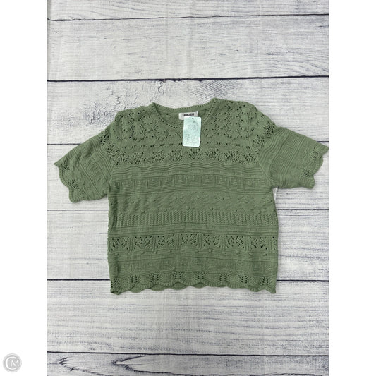 Sweater Short Sleeve By Double Zero In Green, Size: L