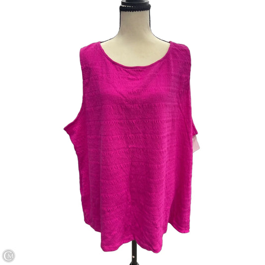 Tank Top By Croft And Barrow In Pink, Size: 3x