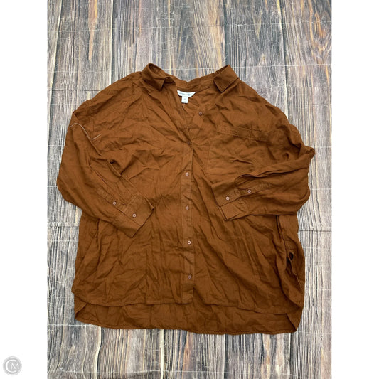Top Long Sleeve By Old Navy In Brown, Size: 4x