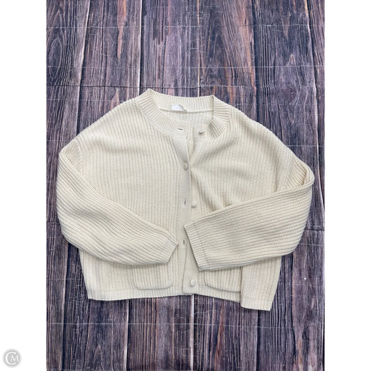 Sweater Cardigan By Clothes Mentor In Cream, Size: 3x