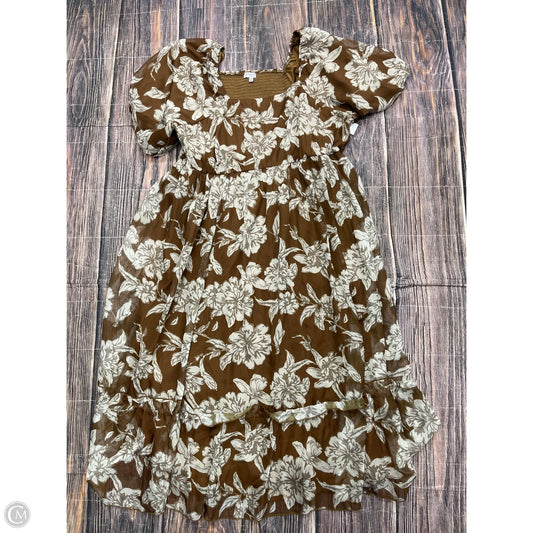 Dress Casual Maxi By Polagram In Brown, Size: 3x