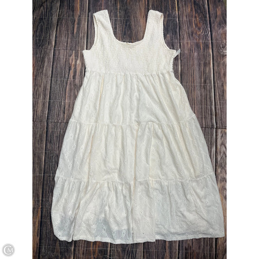 Dress Casual Maxi By Clothes Mentor In White, Size: 3x