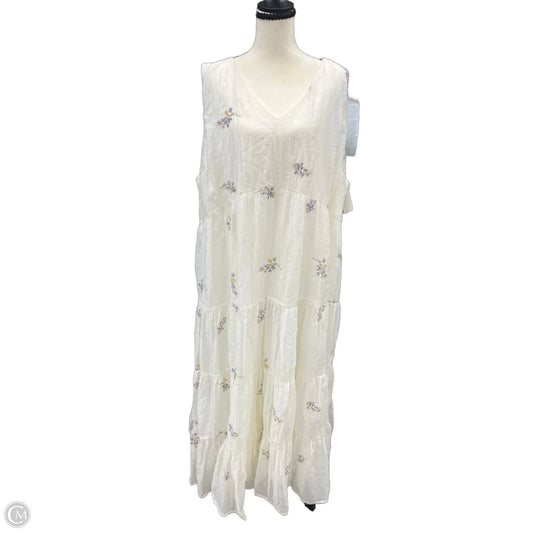 Dress Casual Maxi By Clothes Mentor In Cream, Size: 3x