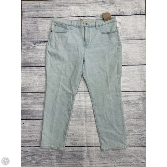 Jeans Straight By Madewell In Blue Denim, Size: 16
