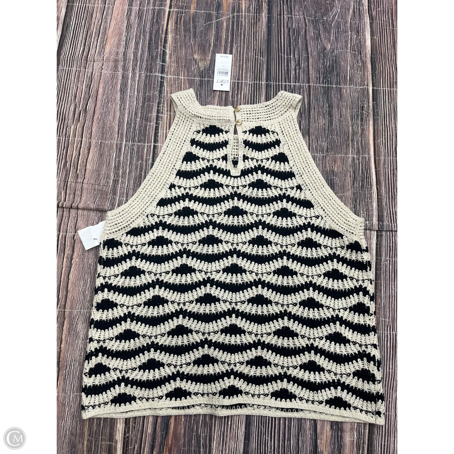 Tank Top By Loft In Black & Tan, Size: M
