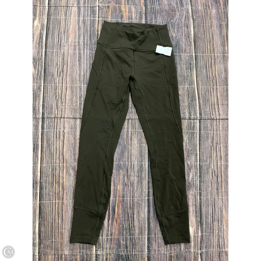 Athletic Leggings By Lululemon In Green, Size: 4