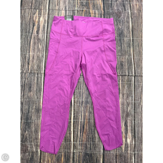 Athletic Leggings By Members Mark In Rainbow Print, Size: 1x
