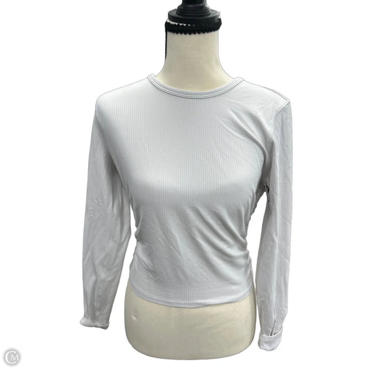 Athletic Top Long Sleeve Crewneck By Lululemon In White, Size: 10