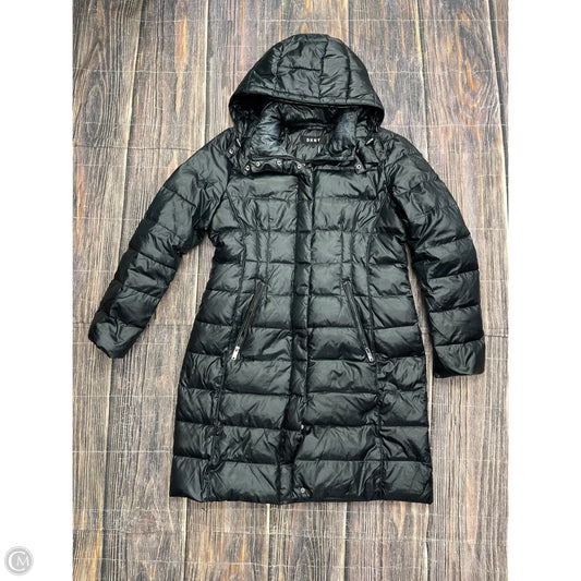 Coat Puffer & Quilted By Dkny In Black, Size: L