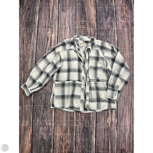 Jacket Shirt By We The Free In Cream & Grey, Size: S