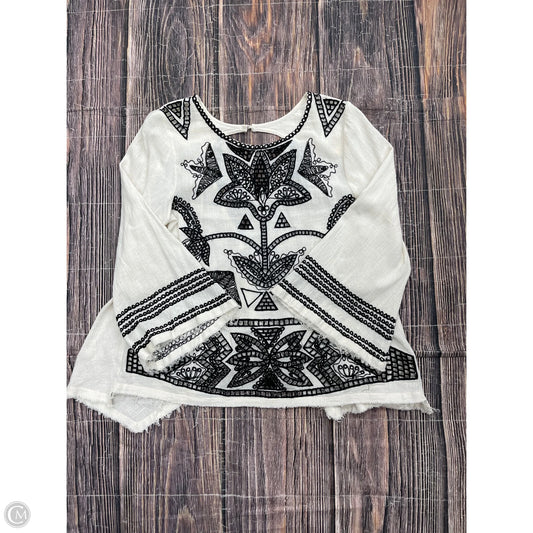 Top Long Sleeve By Free People In Black & Cream, Size: Xs