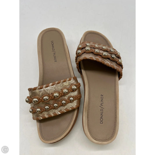 Sandals Heels Platform By Donald Pliner In Brown, Size: 7.5
