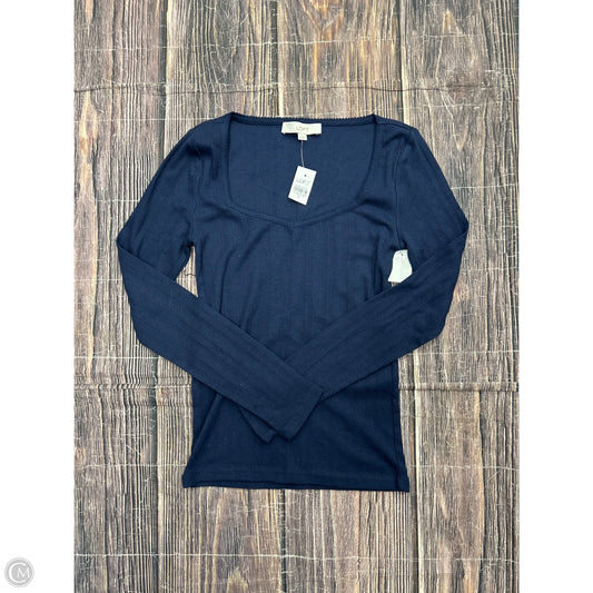 Top Long Sleeve By Loft In Navy, Size: M