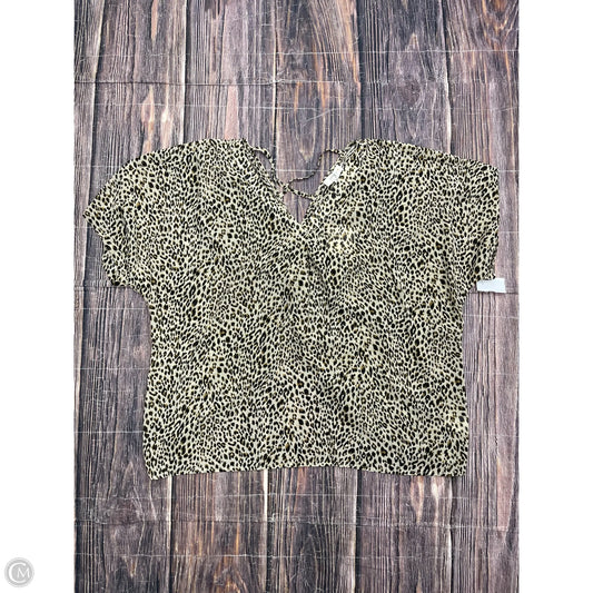 Top Short Sleeve By Umgee In Animal Print, Size: Xl