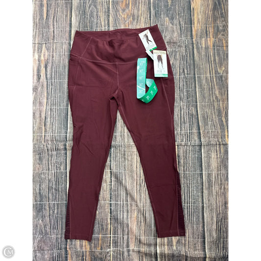 Athletic Leggings By Mondetta In Red, Size: Xl