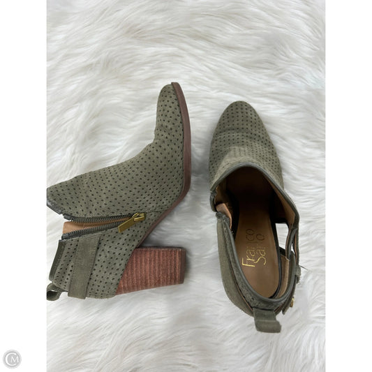 Boots Ankle Heels By Franco Sarto In Green, Size: 6.5