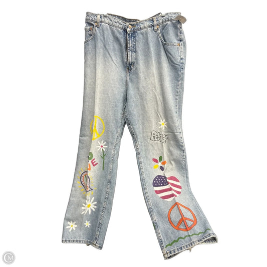 Jeans Flared By Clothes Mentor In Blue Denim, Size: 16