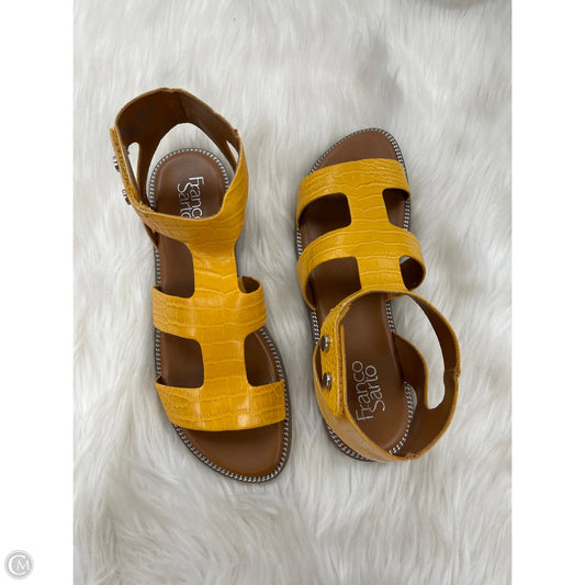 Sandals Flats By Franco Sarto In Yellow, Size: 9
