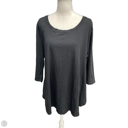 Top Long Sleeve By Ava & Viv In Black, Size: 1x