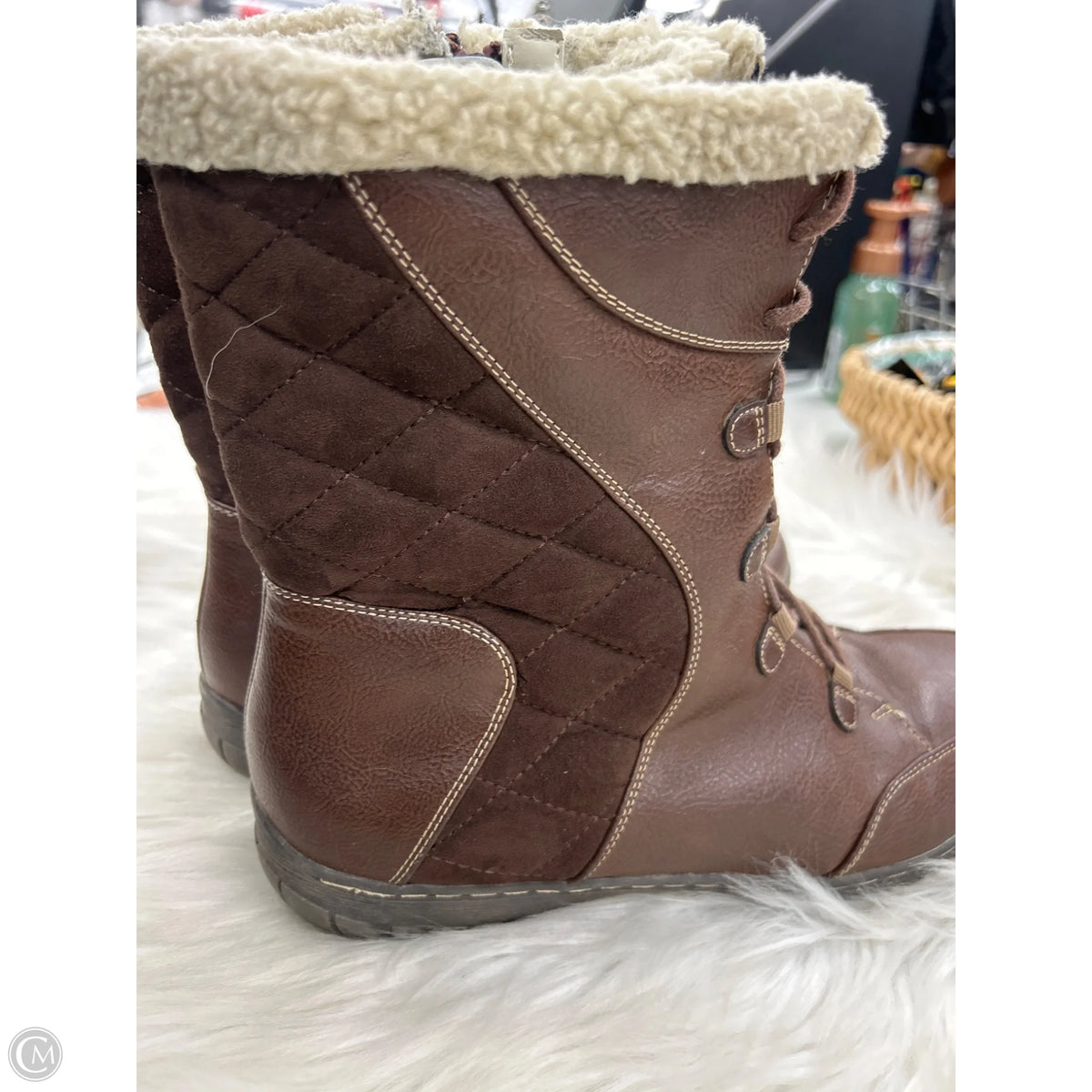 Boots Ankle Heels By Naturalizer In Brown, Size: 9