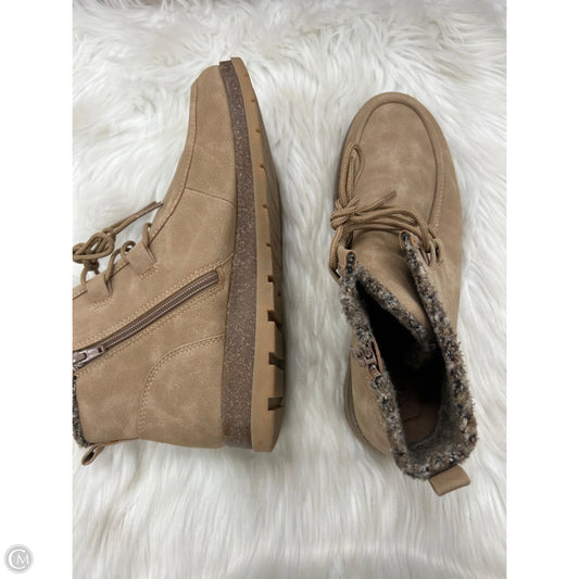 Boots Ankle Heels By Sofft In Brown, Size: 10