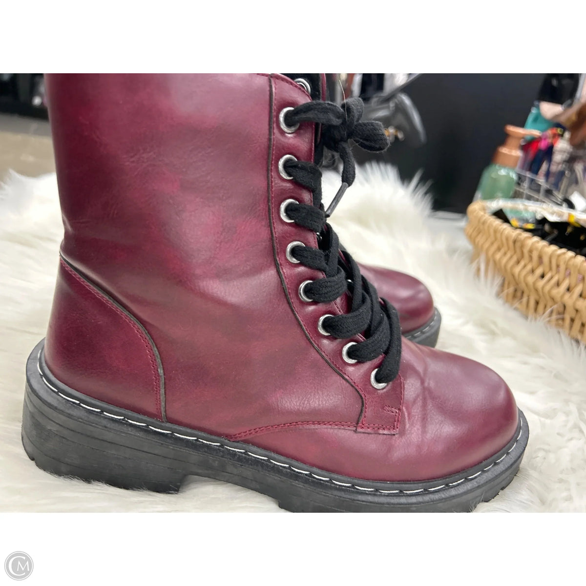 Boots Ankle Heels By Sugar In Red, Size: 8