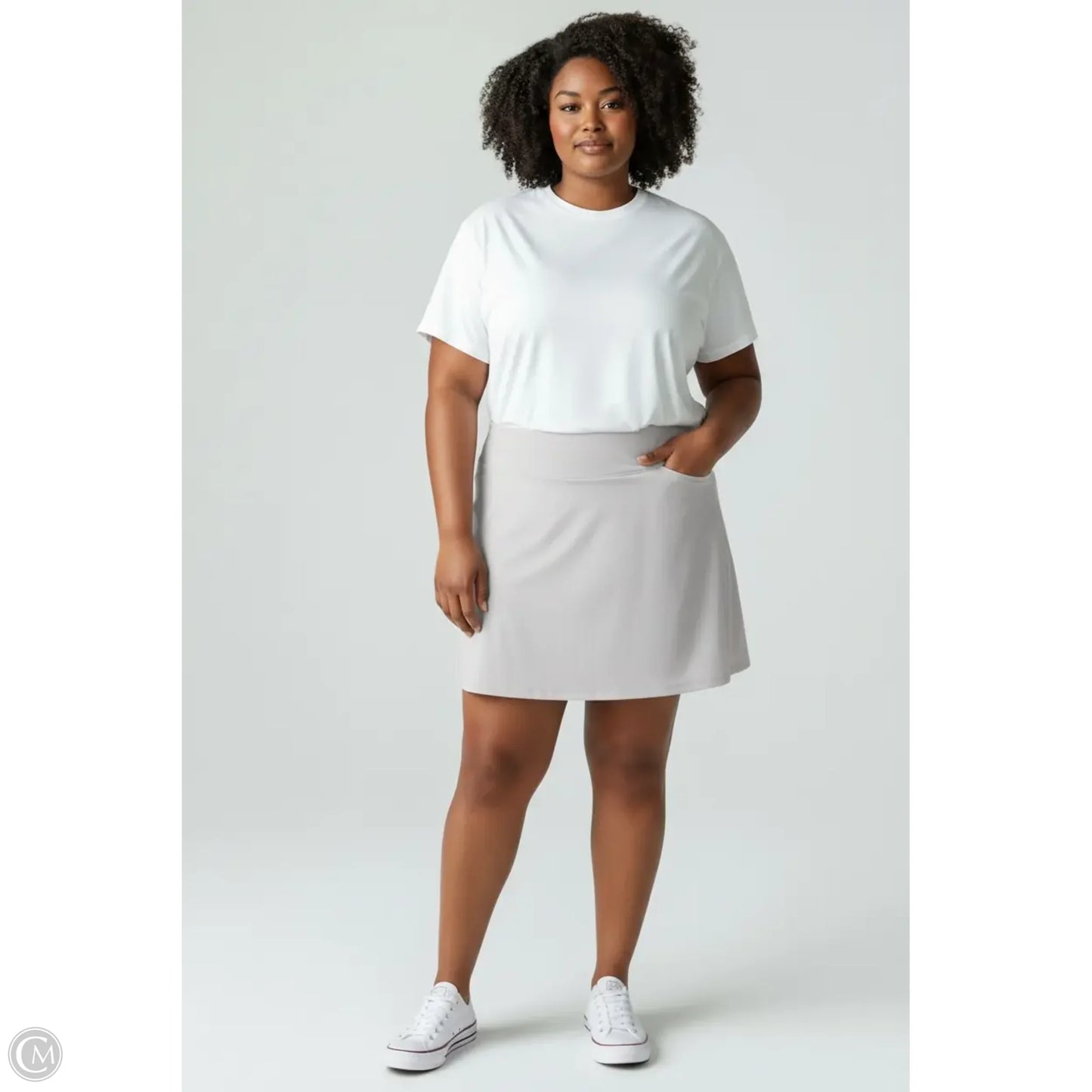 Athletic Skirt By Clothes Mentor In White, Size: Xl