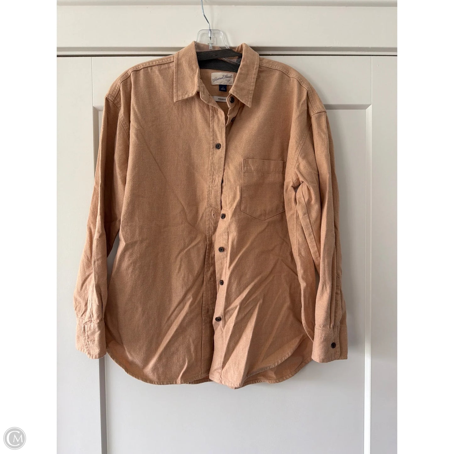 Top Long Sleeve By Universal Thread In Tan, Size: S