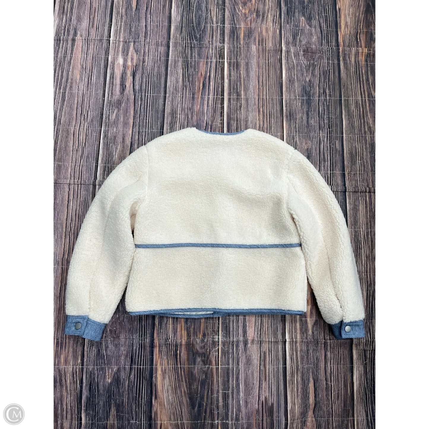 Jacket Faux Fur & Sherpa By Loft In White, Size: M