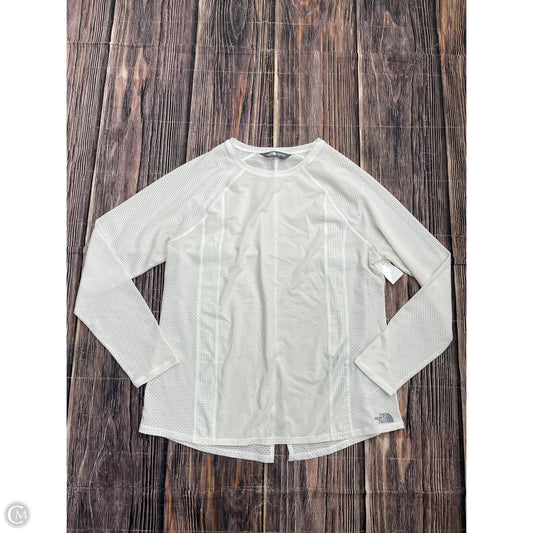 Athletic Top Long Sleeve Crewneck By The North Face In White, Size: L
