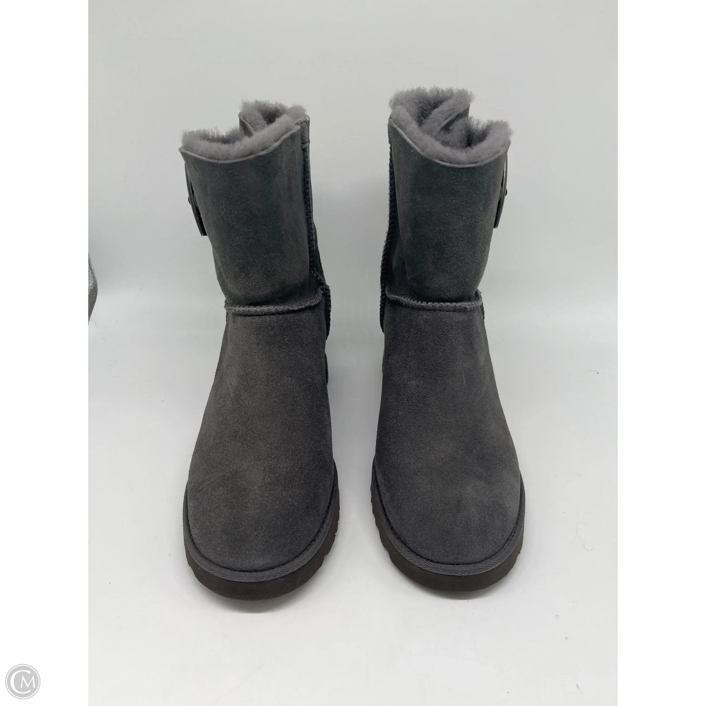 Boots Designer By Ugg In Grey, Size: 7.5